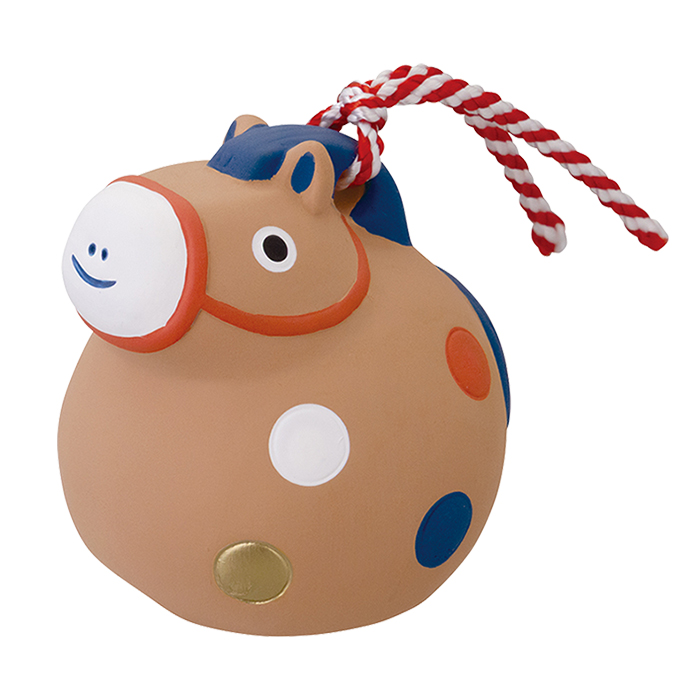 コンコンブル 2026午 干支飾り 干支土鈴 午 茶 白 金 | お正月 デコレ