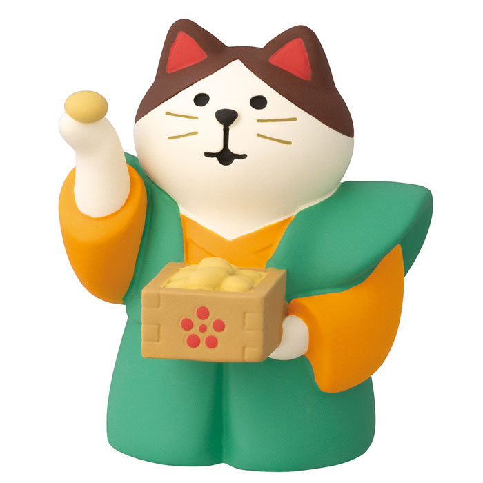 コンコンブル 節分 かみしもで豆まき猫 | 小物 置物 飾り マスコット
