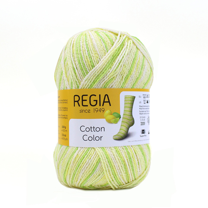 REGIA Cotton Color Tutti Frutti（レギア コットンカラー トゥッティフルッティ）|中細 毛糸 あみもの 靴下 くつした  ニット 手編み 編み物 輸入毛糸 段染め