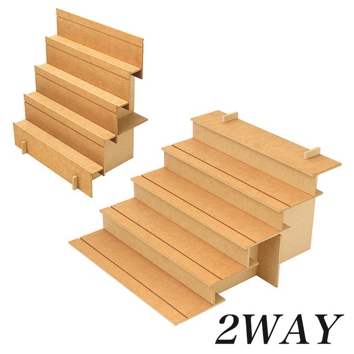組立式木製飾り棚 2Way | 組み立式 飾り棚 木製 ディスプレイ用品 ...