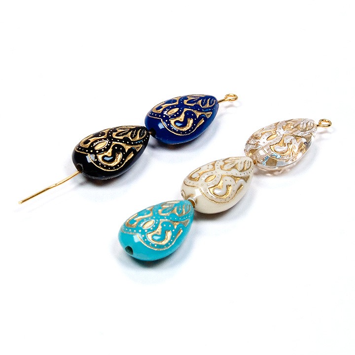 クラフトハートトーカイ ヴィンテージアクリル シズク 18×12mm 6ヶ