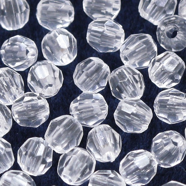 クラフトハートトーカイ アクリルビーズタワラ型 クリスタル 3mm 4mm