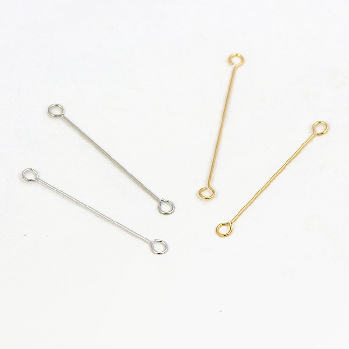9ピン ピアノ線 20mm 約10本 ゴールド シルバー｜アクセサリー金具
