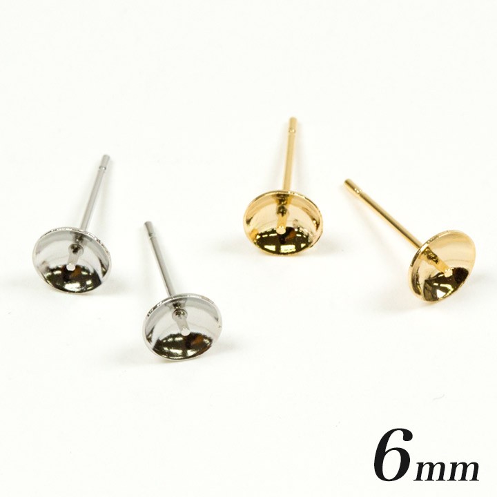 ピアス 金具 6mm 芯立 1ペア | アクセサリー金具 パーツ ハンドメイド 日本製 トーカイ  :0169230:手芸材料の通販シュゲールYahoo!店 - 通販 - Yahoo!ショッピング