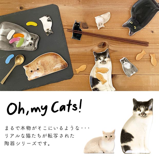 リアルキャット豆皿 小皿 お皿 ねこ 猫 ネコ 陶器 テーブルウェア