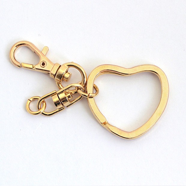 ハンドメイドチャーム　ハート　デニム　ブローチ　キーホルダー　ワン 285890_a.jpg