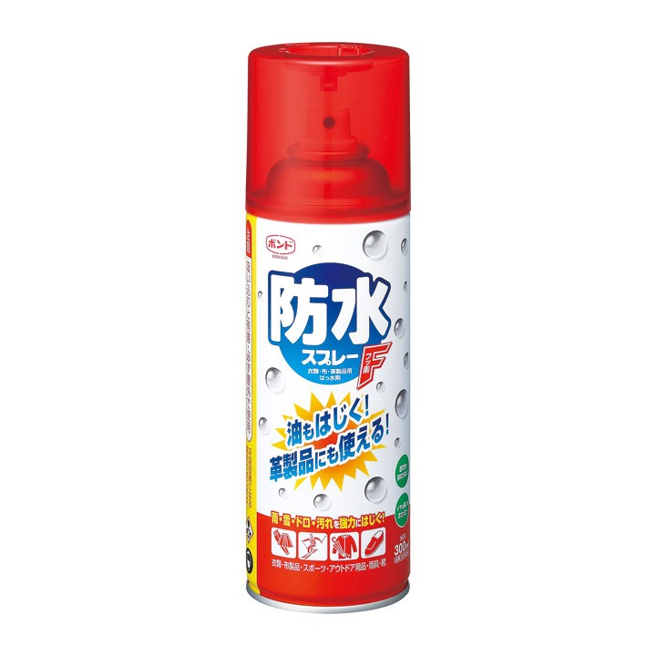 コニシ 防水スプレーＦ 300ml （エアゾール缶）衣類布革製品用 フッ素系はっ水剤 | はっ水剤 防水スプレー 防水 スプレー 缶 撥水材 防水材  撥水加工 防水加工 :0379454:手芸材料の通販シュゲールYahoo!店 - 通販 - Yahoo!ショッピング