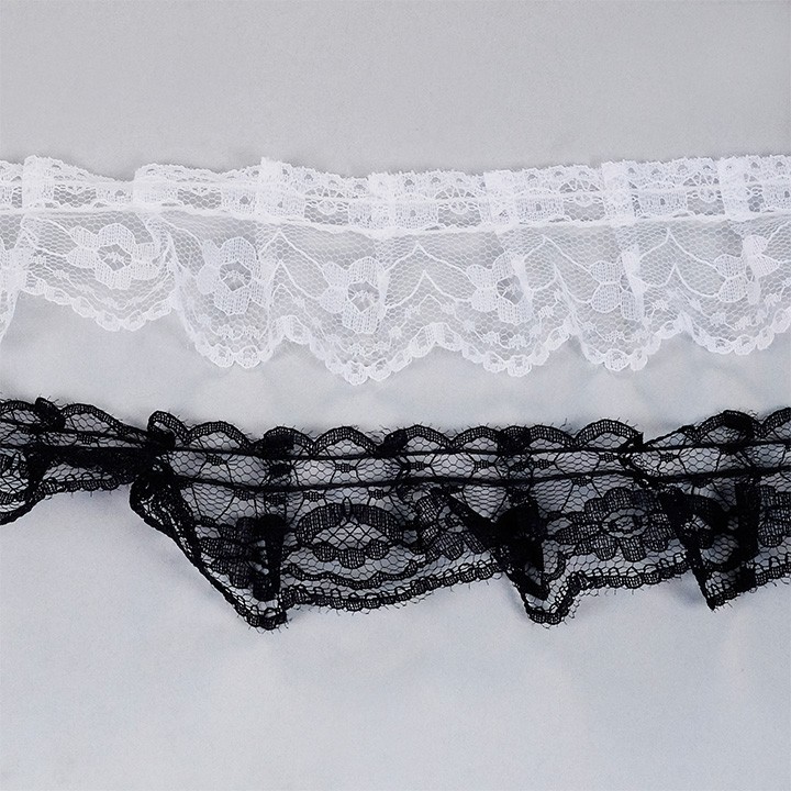 ラッセルレース1巻売 10m F 白 黒 ラッセルレース レース フリル ギャザー ダンス 衣装 ウェディング 小物 手芸用レース ハンドメイド 手芸材料の通販シュゲールyahoo 店 通販 Yahoo ショッピング