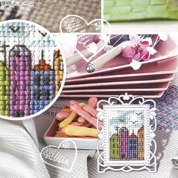 刺繍 輸入キット カラフルな街並み : 手芸材料の通販シュゲールYahoo