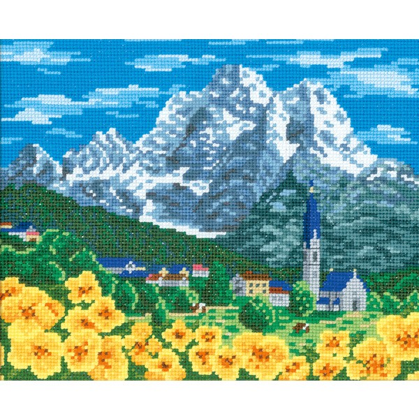 刺繍 刺しゅうキット ワールドセレクションアルプスの山並み（スイス