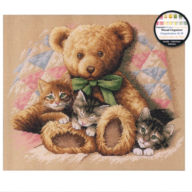 刺繍 輸入キット Dimensions クロスステッチキット Teddy & Kittens 冬