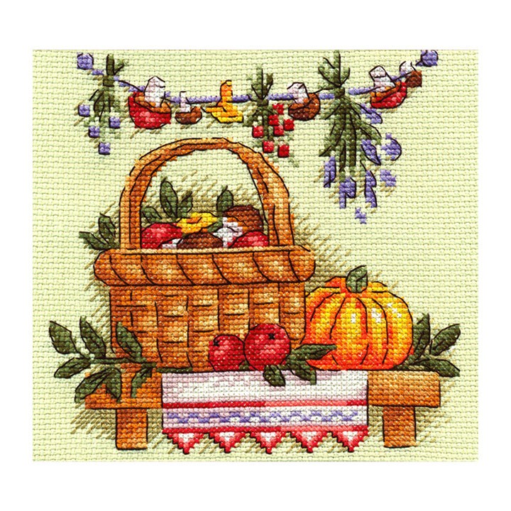 刺繍キット PANNA パンナ N-0873 Fruitful Autumn 実りの秋 ｜ きのこ