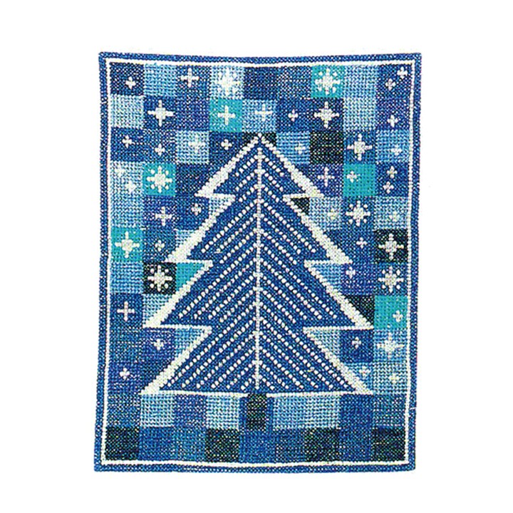 刺繍 輸入キット フレメ 星空のクリスマスツリー 青｜30-4598.03 青い