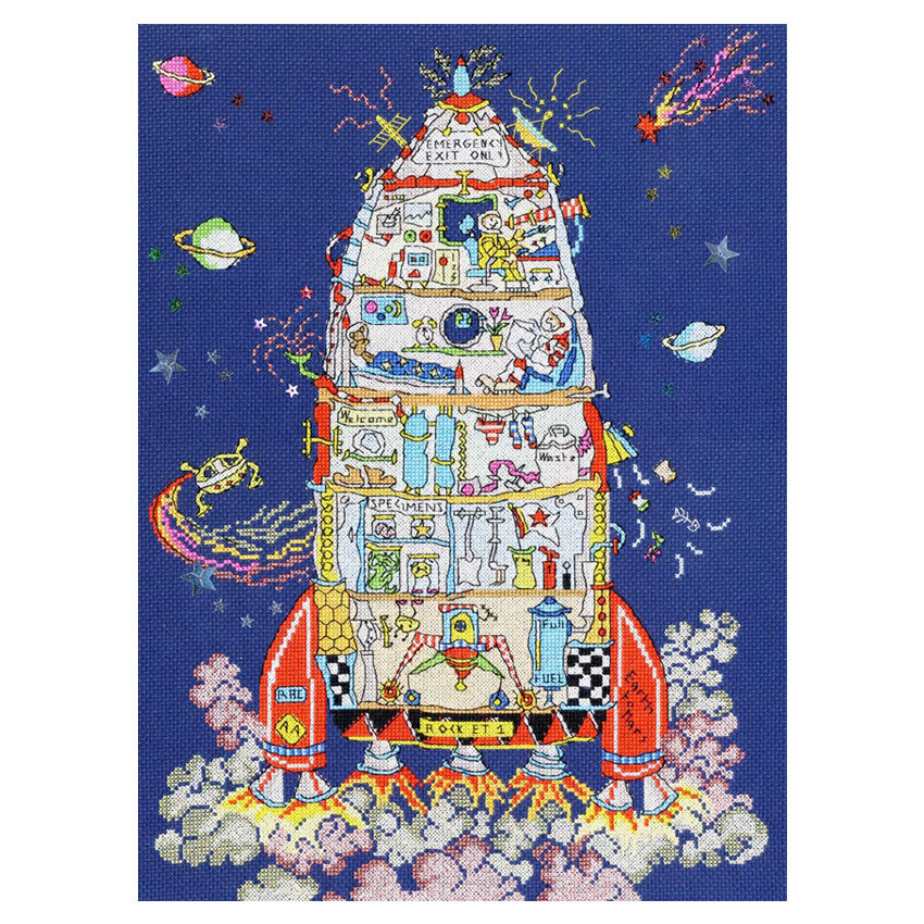 輸入刺繍 Bothy Threads ボシースレッズ Cut Thru Rocket ロケット Xct6 かわいい クロスステッチキット 輸入キット 手芸材料の通販シュゲールyahoo 店 通販 Yahoo ショッピング