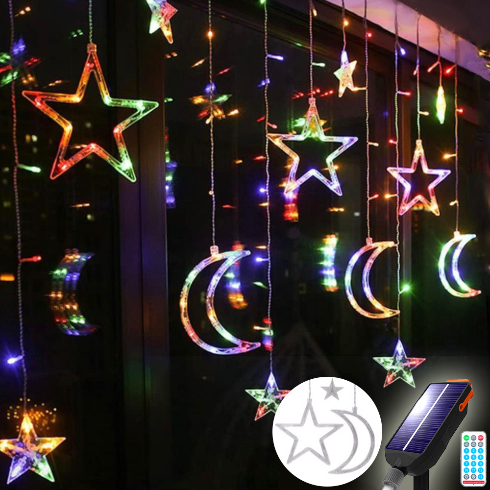 イルミネーションライト led ソーラーライト 月 星 自動点灯 センサー