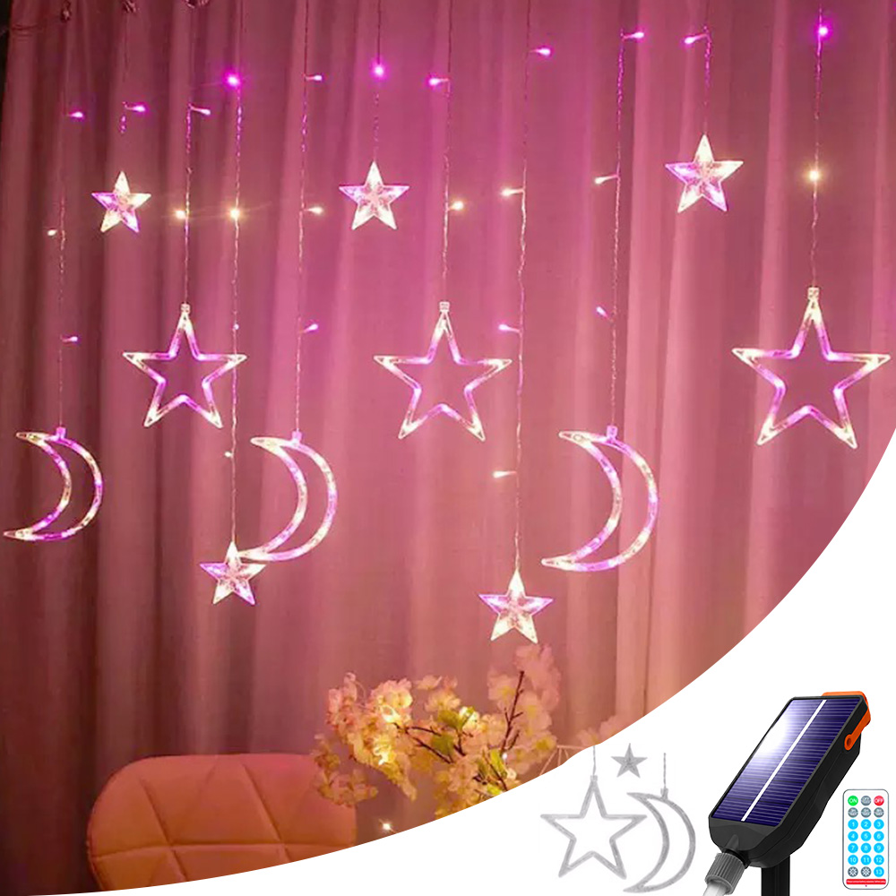 イルミネーションライト led ソーラーライト 月 星 自動点灯 センサー