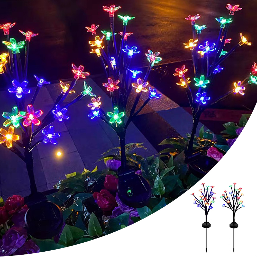 サクラ ソーラーガーデンライト イルミネーション 屋外防水 おしゃれ