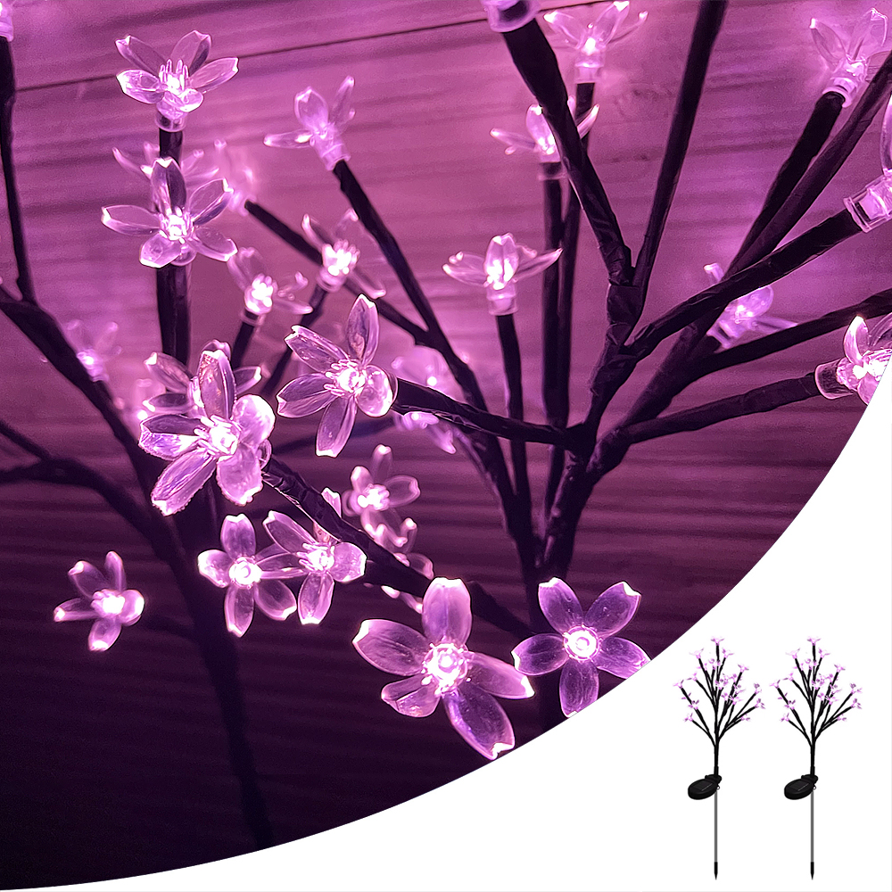 サクラ ソーラーガーデンライト イルミネーション 屋外防水 おしゃれ