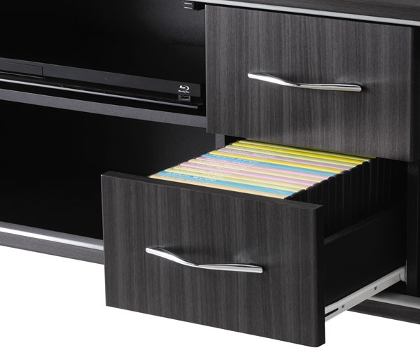 テレビ台 キャスター付き 引き出し 収納 ガラス扉 木製 幅130cm 背面