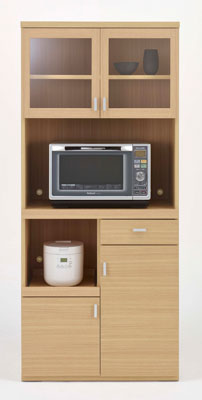 食器棚 ガラス扉収納 扉収納 キッチン家電収納 引き出し収納 低