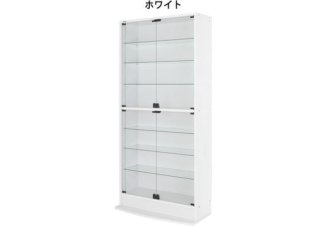コレクションケース ディスプレイラック ガラス扉 棚板追加可能 幅83 奥行28.5 高さ180｜shuno-kagu｜02