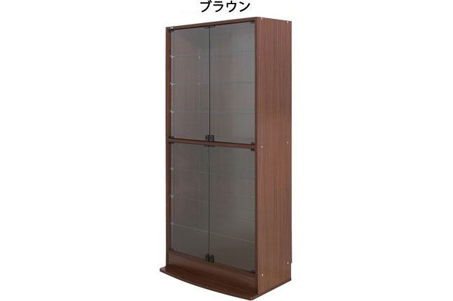 コレクションケース ディスプレイラック ガラス扉 棚板追加可能 幅83 奥行38.5 高さ180
