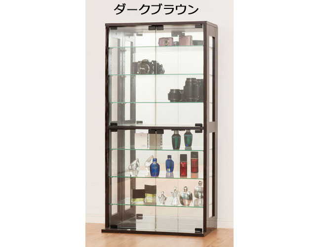 コレクションケース フィギュア ミニカー 収納 棚 ラック ディスプレイ ガラス 背面ミラー 幅60 高さ120｜shuno-kagu｜03