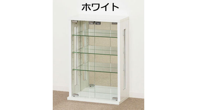 コレクションケース フィギュア ミニカー 収納 棚 ラック ディスプレイ ガラス 背面ミラー 幅40 高さ60 卓上｜shuno-kagu｜02