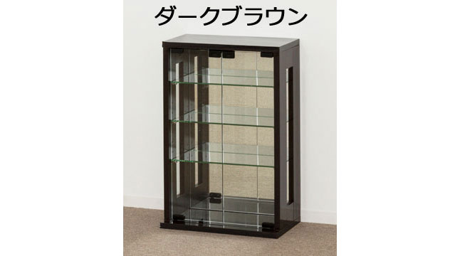 コレクションケース フィギュア ミニカー 収納 棚 ラック ディスプレイ ガラス 背面ミラー 幅40 高さ60 卓上｜shuno-kagu｜03