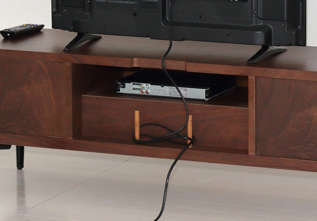 テレビ台 ブラウン 脚付き 木目調 引き出し収納 幅120 高さ41 完成品