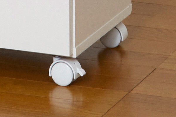 キッチンワゴン 収納 キャスター付き ホワイト 木製 棚 幅60cm 日本製