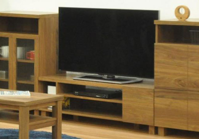 テレビ台 ローボード テレビ台 ローボード 幅119 収納 抗菌加工 木目調 木製 : 収納家具本舗