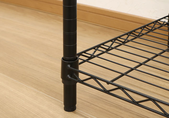 ハンガーラック スチール製 キャスター付き 幅121 高さ180 棚付き