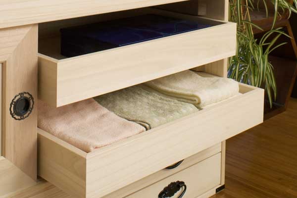 引き戸付き 着物収納 桐 チェスト タンス 箪笥 引き出し 3段 日本製