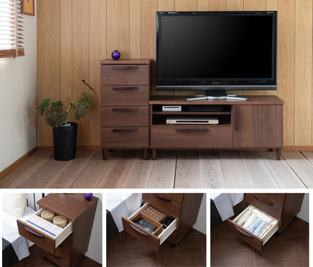 チェスト 引き出し収納 4段 コンパクト 省スペース 幅40 高さ83