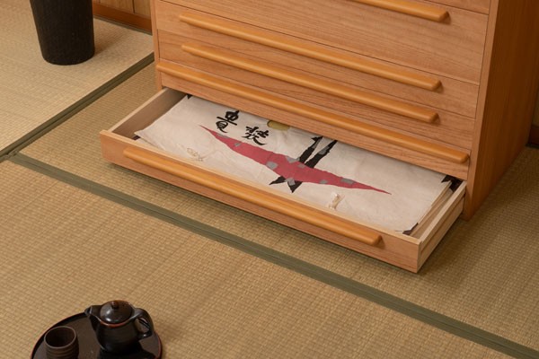 チェスト 桐たんす 引き出し収納 7段 水性塗装 ブラウン 日本製 完成品