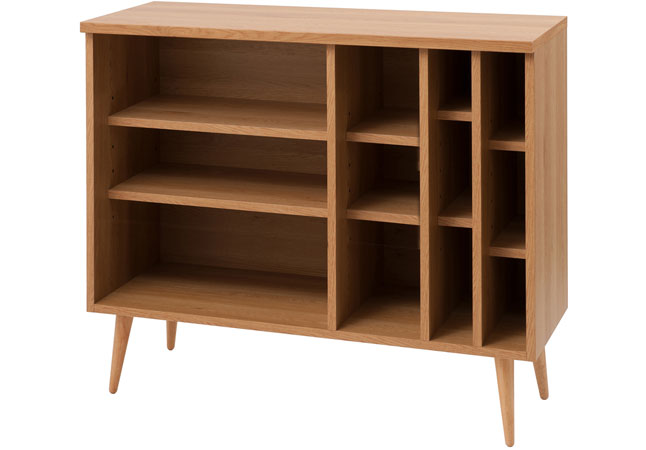 オープンラック 収納棚 脚付き 木製 幅110 高さ91 日本製 完成品