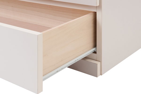 チェスト 3段 引き出し収納 クローゼット収納 キャスター付き ホワイト