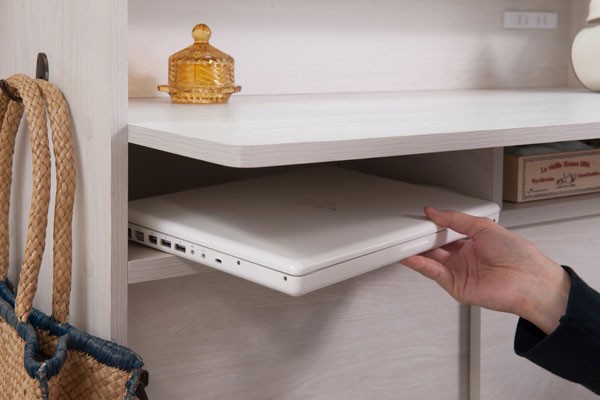 カウンター下収納 デスク 薄型 木製 扉収納 棚 幅90cm : 収納家具本舗