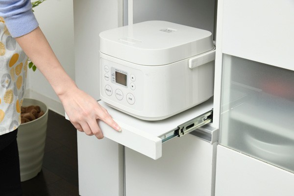 キッチン隙間収納 キャスター付き コンセント付き 家電収納 食器収納棚