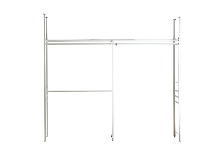 スチール製　ツッパリ式クローゼットハンガー 幅135〜230cm】【頑丈/耐荷重115Kg】ツッパリ クローゼット