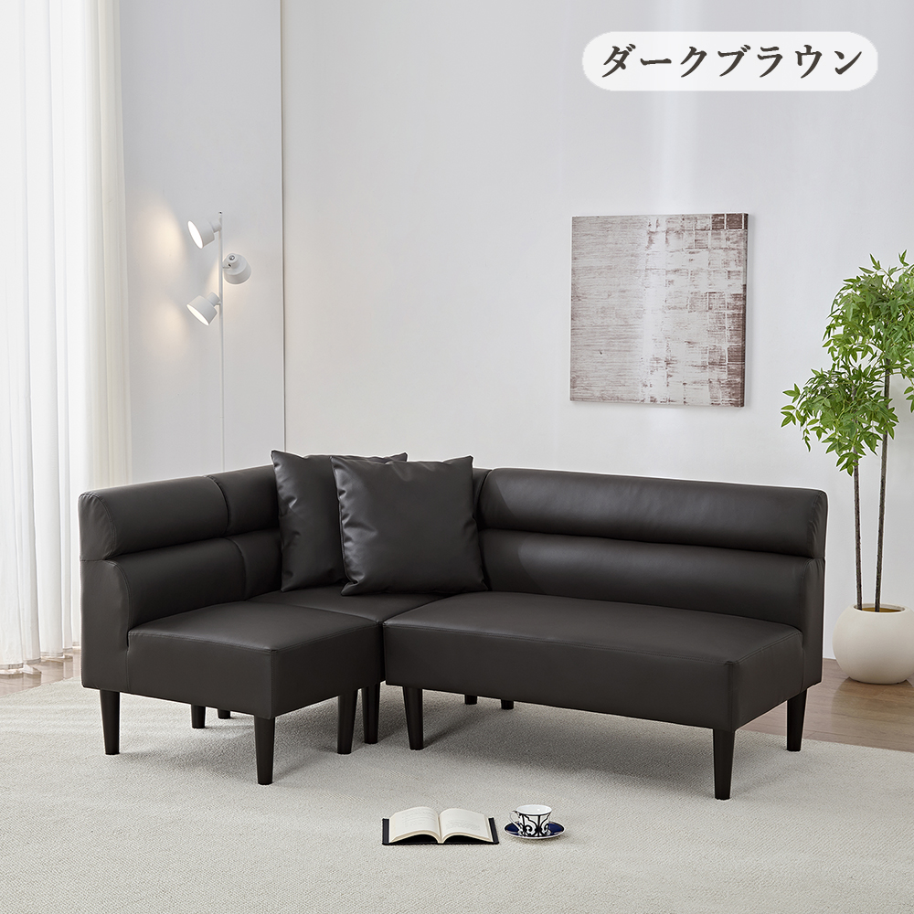 ダイニングソファーセット コンパクト リビングダイニングソファ カウチソファ 合皮 クッション モダン 北欧 コーデユロイ 2人掛け 4人掛け オットマン l字 爆買_7