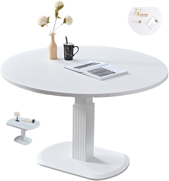 昇降式テーブル 120 丸 伸長 昇降テーブル 大きい 円形 ダイニング