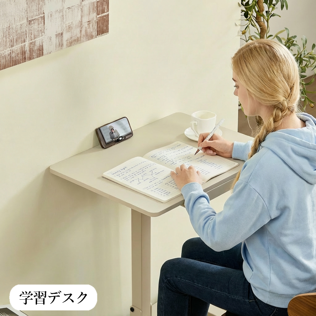 スタンディングデスク 折りたたみ 昇降デスク 昇降式テーブル サイド