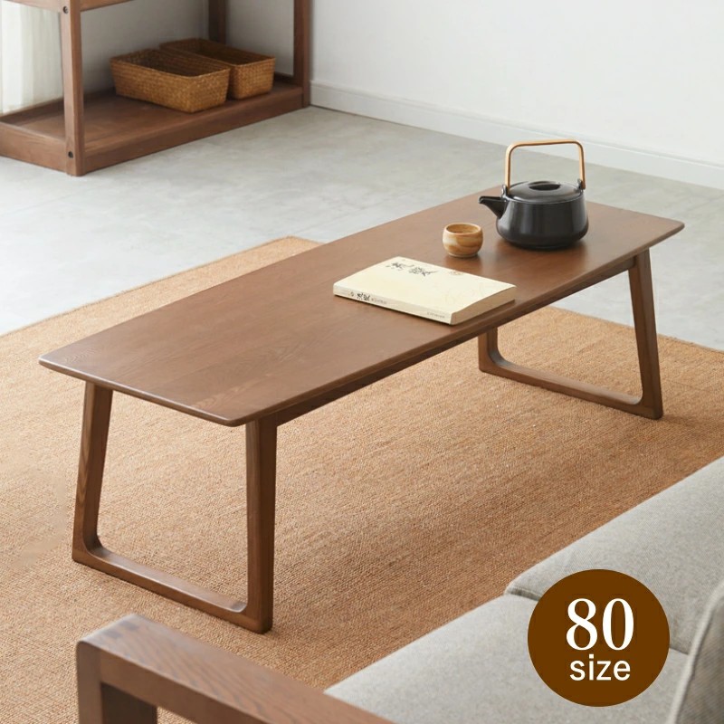 センターテーブル オーク突板 天然木 幅80cm 100cm 120cm おしゃれ