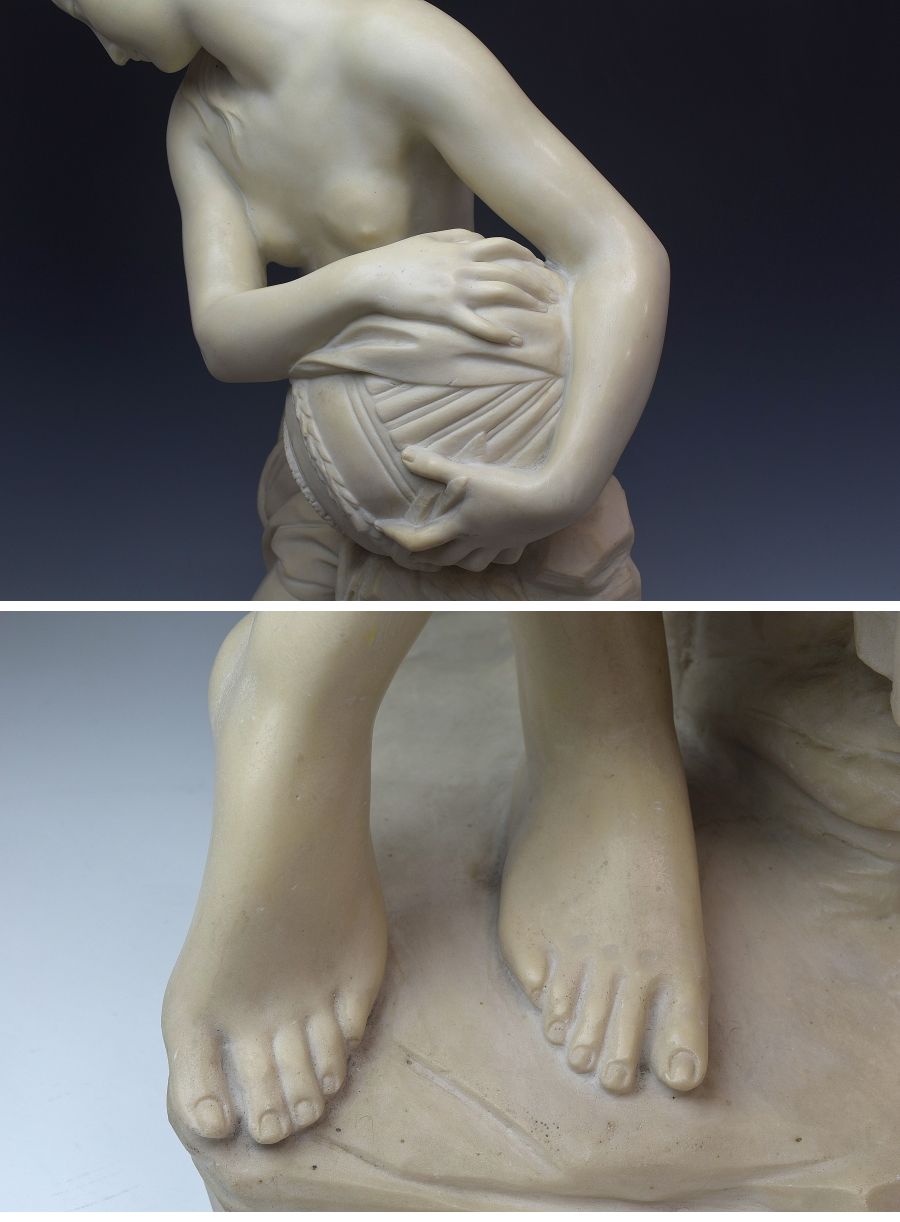 【特殊部隊】西洋美術　時代　人工大理石彫刻　裸婦像　高さ７７ｃｍ　重量３５， ５ｋｇ　Ｖ１６９１ 西洋彫刻
