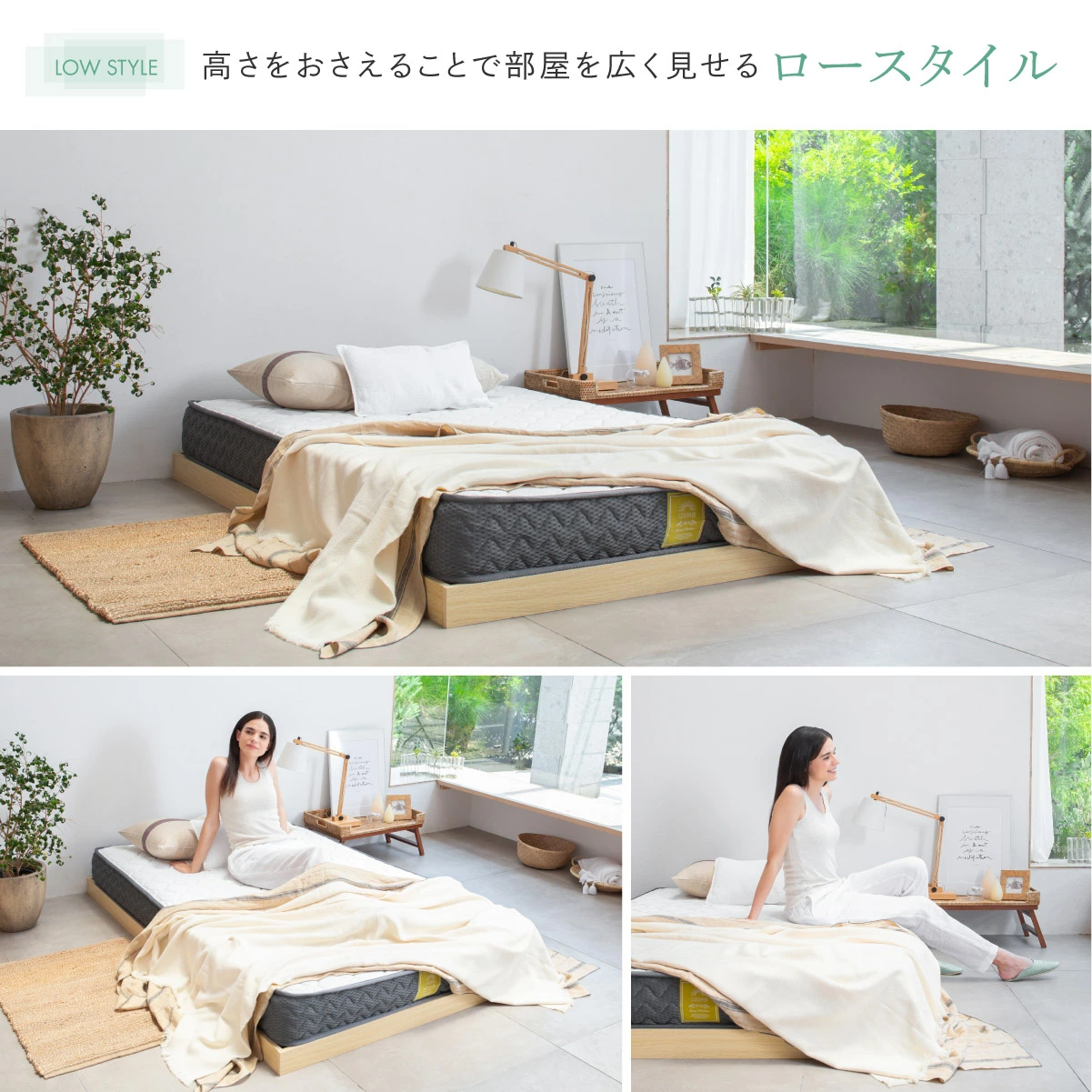 GOKUMIN コンフォートベッド ヘッドレスタイプ シングル ベッド ベッド