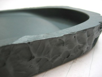 硯 / 硯石 共蓋天然型 小四六 - 雄勝 玄昌石 ☆ 純国産硯 : 筆匠