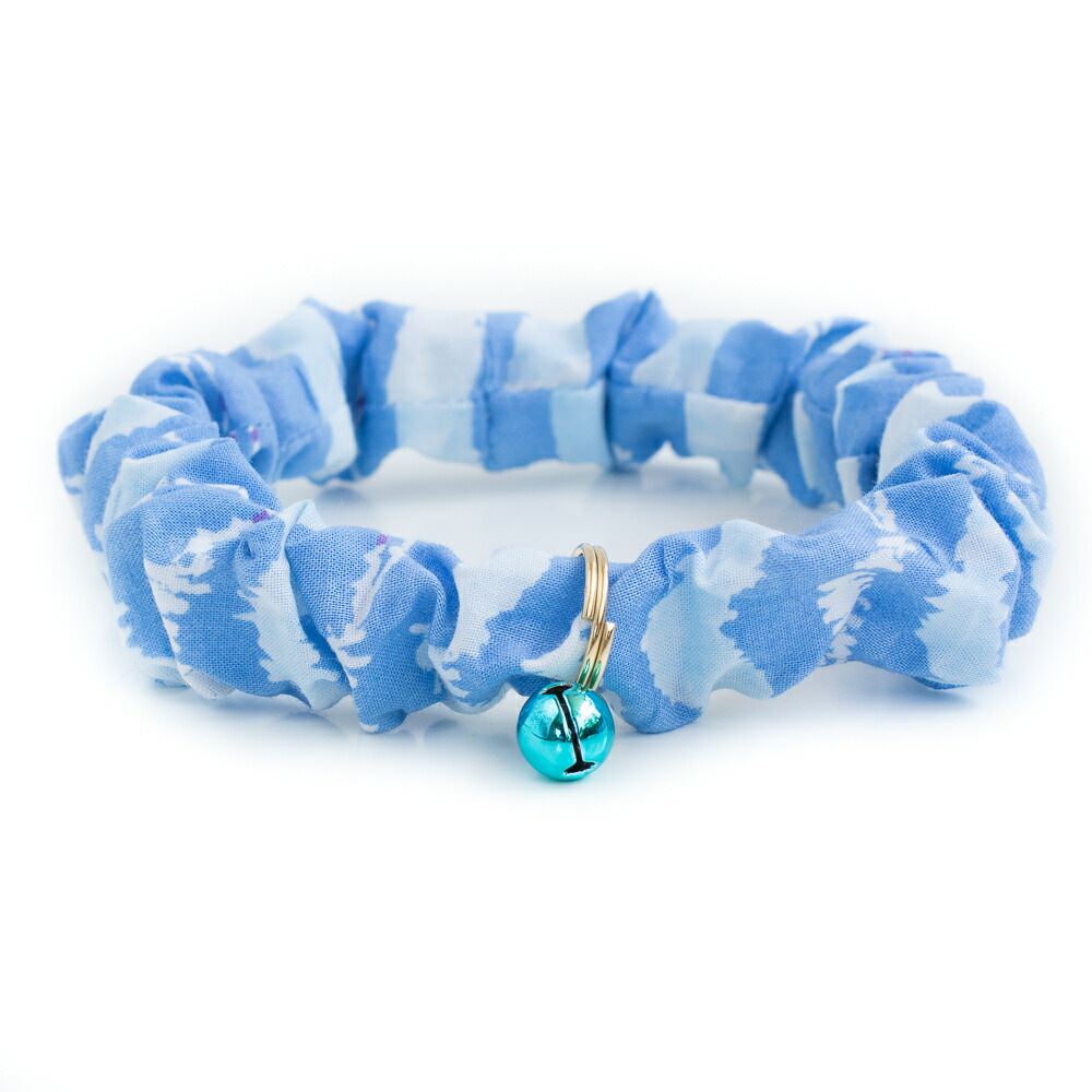 猫 首輪 シュシュ 鈴 ハゲない コットン 安全 セーフティ 和柄 猫用