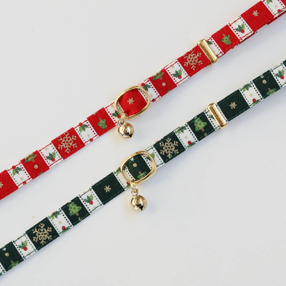 猫 首輪 子猫 セーフティバックル 鈴付 クリスマス おしゃれ 可愛い